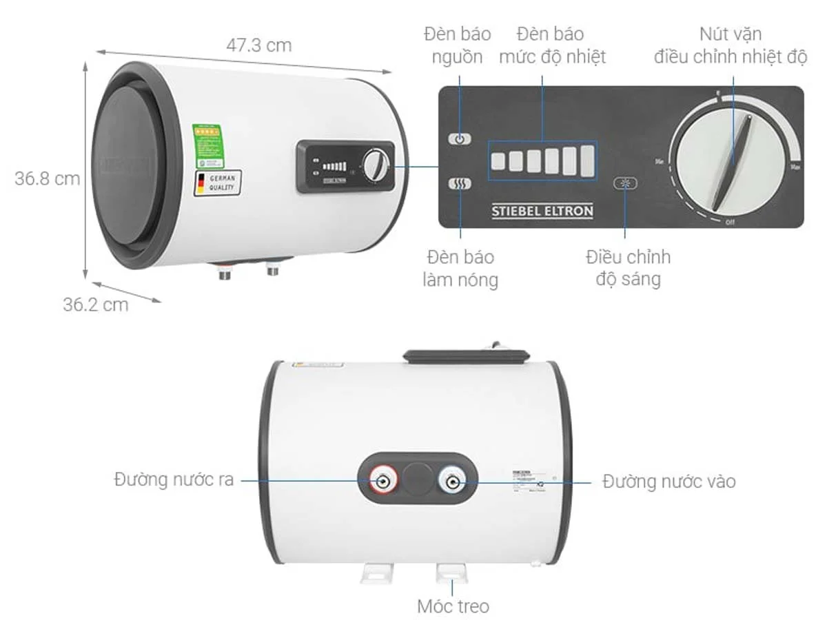 Máy Nước Nóng Gián Tiếp Stiebel Eltron ESH 15 H Plus T-VN, 15 Lít, Thái Lan 18 Máy Nước Nóng Gián Tiếp Stiebel Eltron ESH 15 H Plus T-VN, 15 Lít, Thái Lan