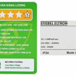 Máy nước nóng gián tiếp Stiebel Eltron ESH 30 H Plus T-VN