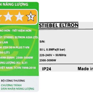 Máy Nước Nóng Gián Tiếp Stiebel Eltron ESH 50 H Plus T-VN, 50 Lít, Thái Lan 17 Máy Nước Nóng Gián Tiếp Stiebel Eltron ESH 50 H Plus T-VN, 50 Lít, Thái Lan