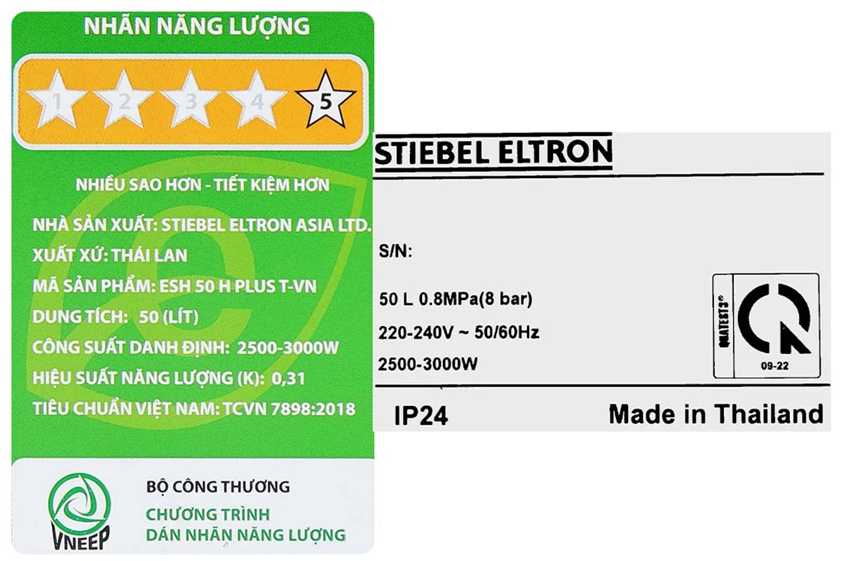 Máy Nước Nóng Gián Tiếp Stiebel Eltron ESH 50 H Plus T-VN, 50 Lít, Thái Lan 10 Máy Nước Nóng Gián Tiếp Stiebel Eltron ESH 50 H Plus T-VN, 50 Lít, Thái Lan - Ảnh 8