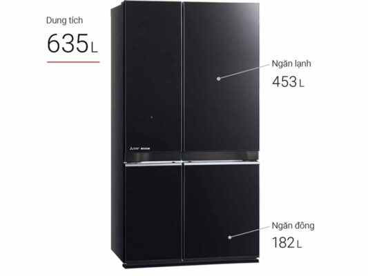Tủ lạnh 4 cánh Mitsubishi MR-L78EN-GBK Inverter 