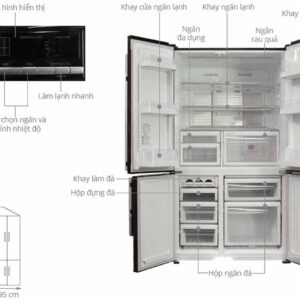 Tủ lạnh Mitsubishi Electric 580 Lít MR-L72EH-BRW-V