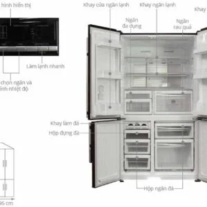 Tủ lạnh Mitsubishi Electric 580 Lít MR-L72EH-BRW-V