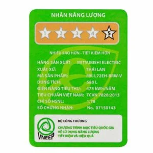 Tủ lạnh Mitsubishi Electric MR-L72EH-BRW-V 23 Tủ lạnh Mitsubishi Electric 580 Lít MR-L72EH-BRW-V