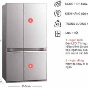 Tủ lạnh Mitsubishi Electric MR-L78EN-GSL 12 Tủ lạnhMitsubishi Electric MR-L78EN-GSL