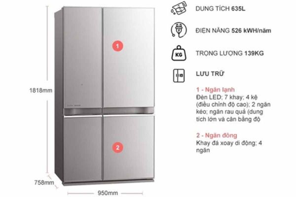 Tủ lạnhMitsubishi Electric MR-L78EN-GSL 