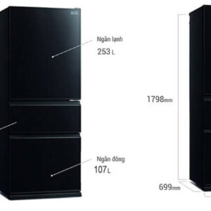 Tủ Lạnh Mitsubishi Inverter 450 Lít MR-CGX56EP-GBK-V 11 Tủ Lạnh Mitsubishi Inverter 450 Lít MR-CGX56EP-GBK-V