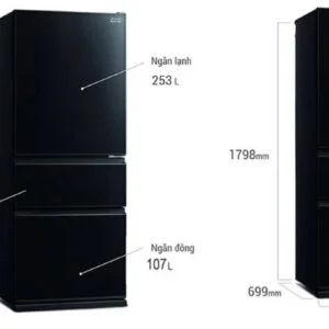 Tủ Lạnh Mitsubishi Inverter 450 Lít MR-CGX56EP-GBK-V 11 Tủ Lạnh Mitsubishi Inverter 450 Lít MR-CGX56EP-GBK-V