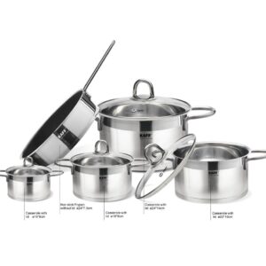 Bộ Nồi Inox 5 Món Kaff KF-ST09304