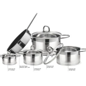 Bộ Nồi Inox 5 Món Kaff KF-ST09304 7 Bộ Nồi Inox 5 Món Kaff KF-ST09304