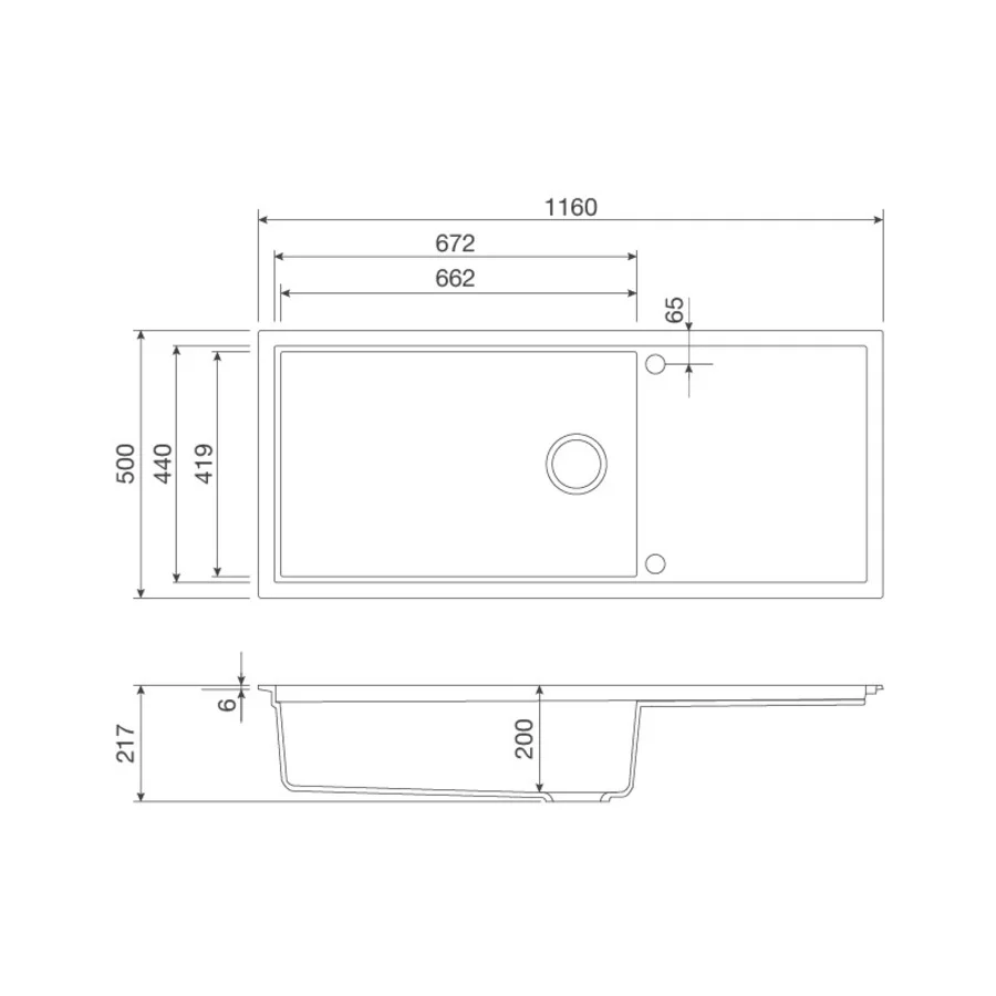 Chậu Rửa Chén Đá Malloca SENSE K82 19 Chậu Rửa Chén Đá Malloca SENSE K82