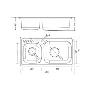 Chậu Rửa Chén Malloca MS 1003 NEW
