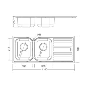 Chậu Rửa Chén Malloca MS 1025R NEW