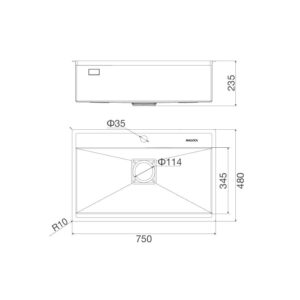 Chậu Rửa Chén Malloca MS 6302 ST