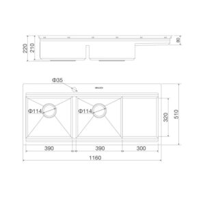 Chậu Rửa Chén Malloca Slide MS 1162R