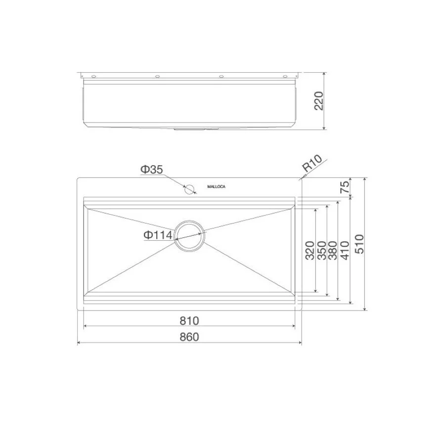 Chậu Rửa Chén Malloca Slide MS 861 15 Chậu Rửa Chén Malloca Slide MS 861