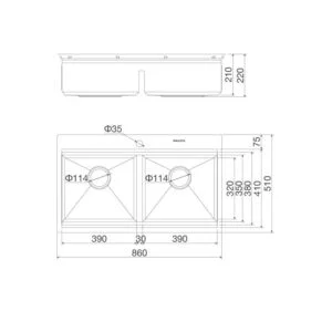 Chậu Rửa Chén Malloca Slide MS 862