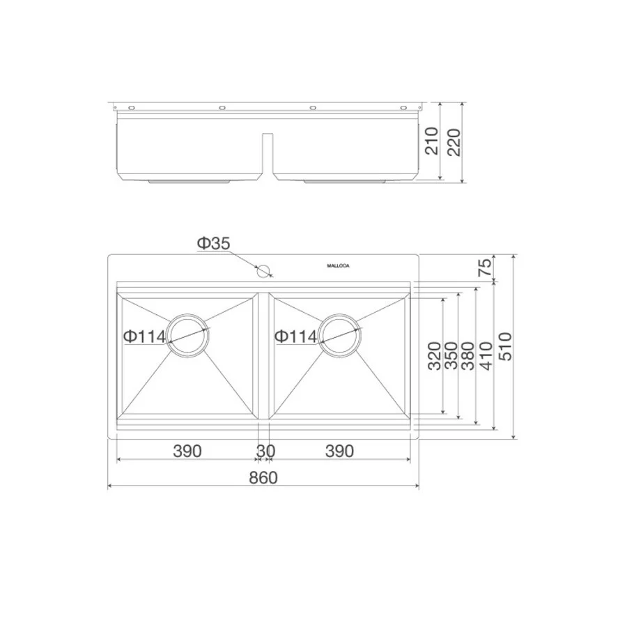 Chậu Rửa Chén Malloca Slide MS 862 21 Chậu Rửa Chén Malloca Slide MS 862