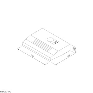 Máy Hút Mùi Malloca H342.7 TC, 70CM, 500 m3/h, Inox Kính 11 Máy Hút Mùi Malloca H342.7 TC, 70CM, 500 m3/h, Inox Kính