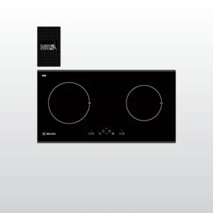 Bếp từ Malloca MH-02I D âm 2 từ mặt kính Eurokera màu đen chấm bi