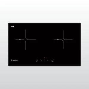 Bếp từ Malloca MH-02I N âm 2 từ mặt kính Eurokera màu đen chấm bi chìm