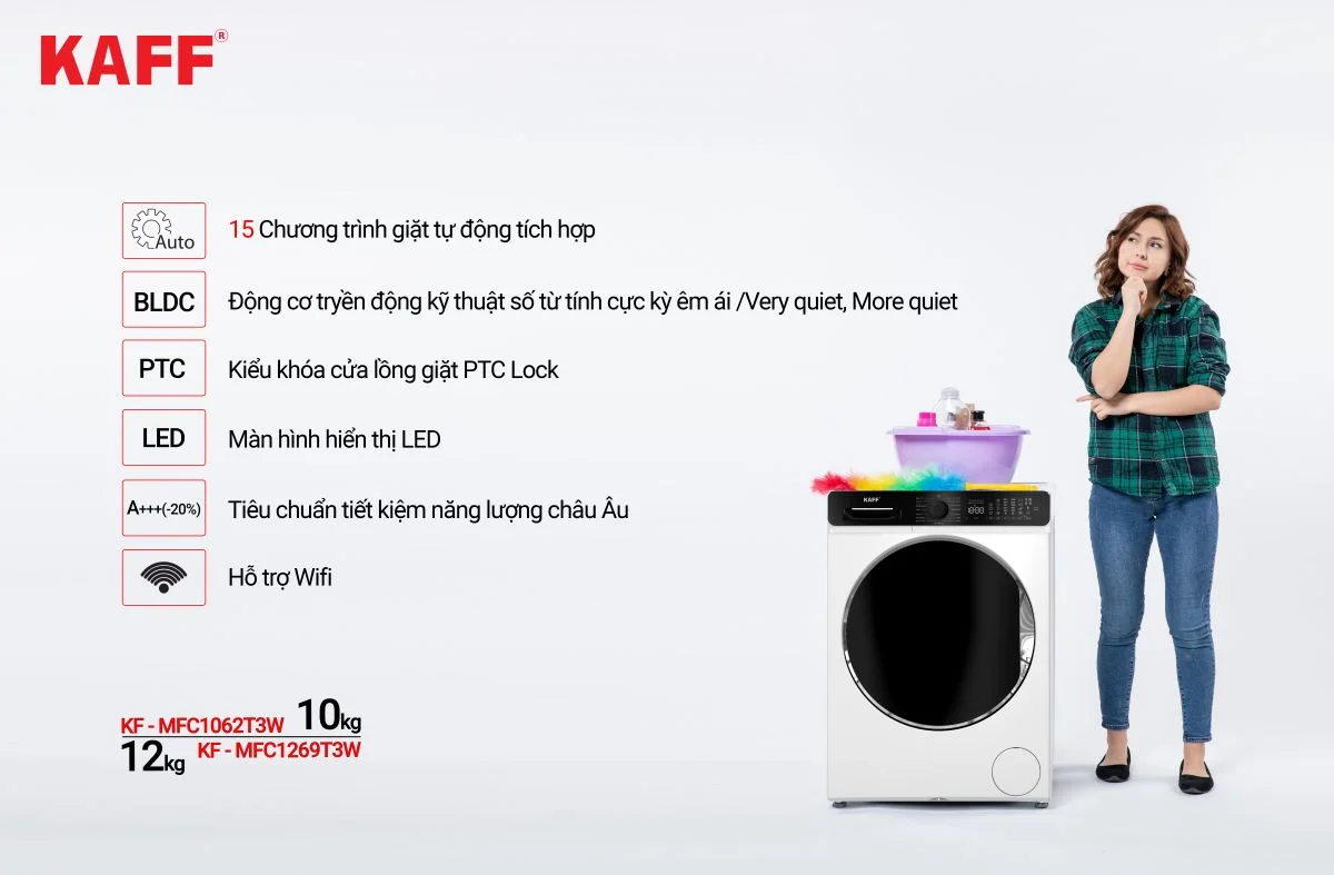 Máy Giặt Kaff KF-MFC1269T3W