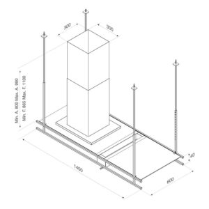 Máy Hút Khói Khử Mùi Malloca INDUST K140B Treo Độc Lập