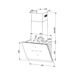 Máy Hút Khói Khử Mùi Áp Tường Malloca MC 60GTC