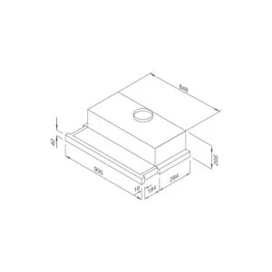 Máy Hút Khói Khử Mùi Âm Tủ Malloca MH 90SMC