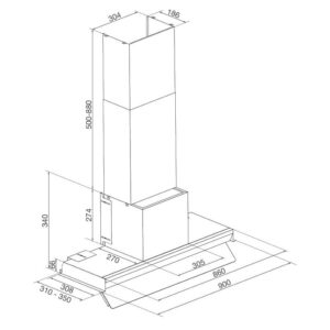 Máy Hút Khói Khử Mùi Âm Tủ Malloca Space MH 900SP