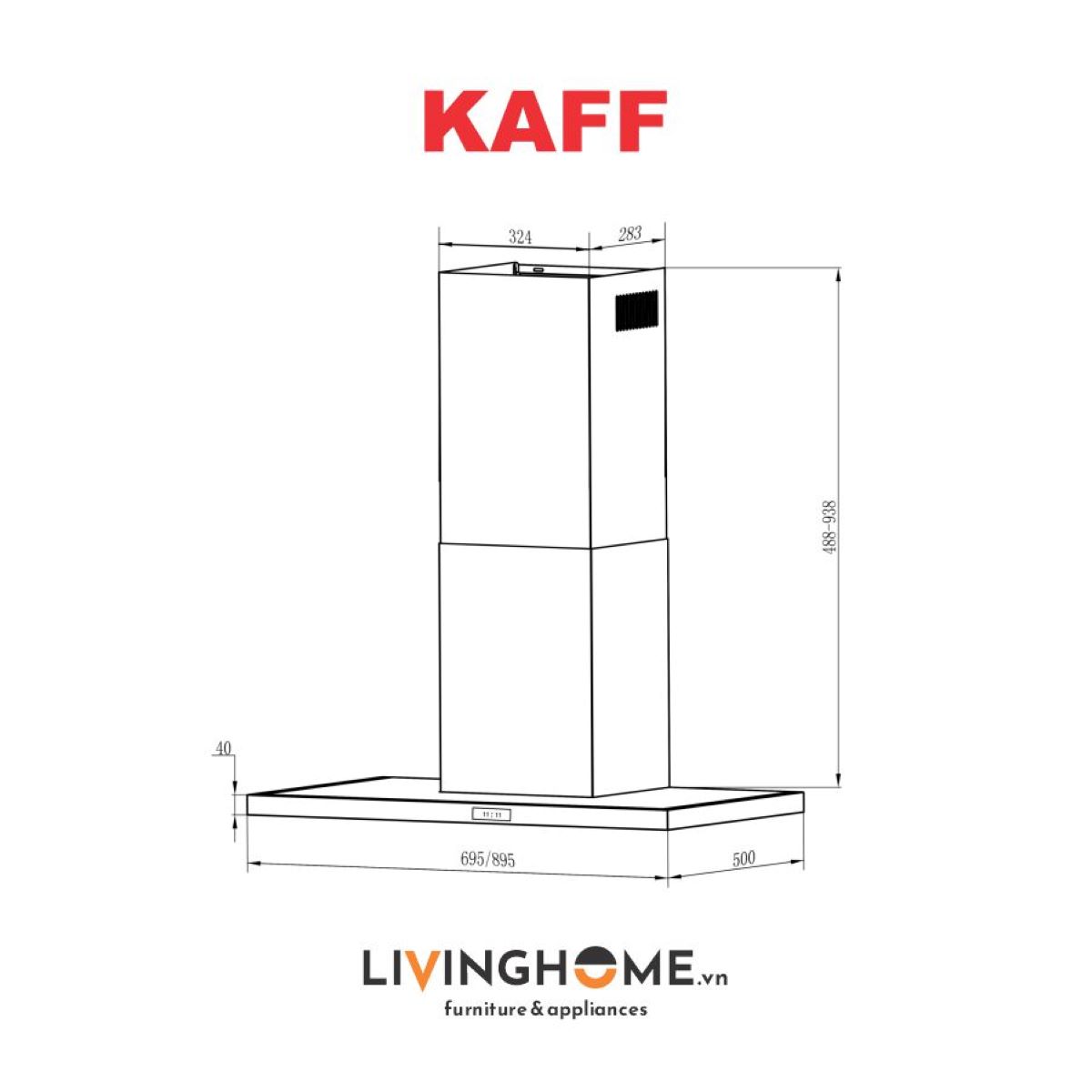 Máy Hút Mùi Kaff KF-991B 90cm