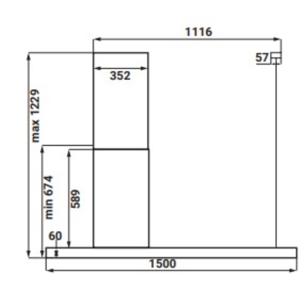 Máy Hút Mùi Kaff KF-IS1500B LUX