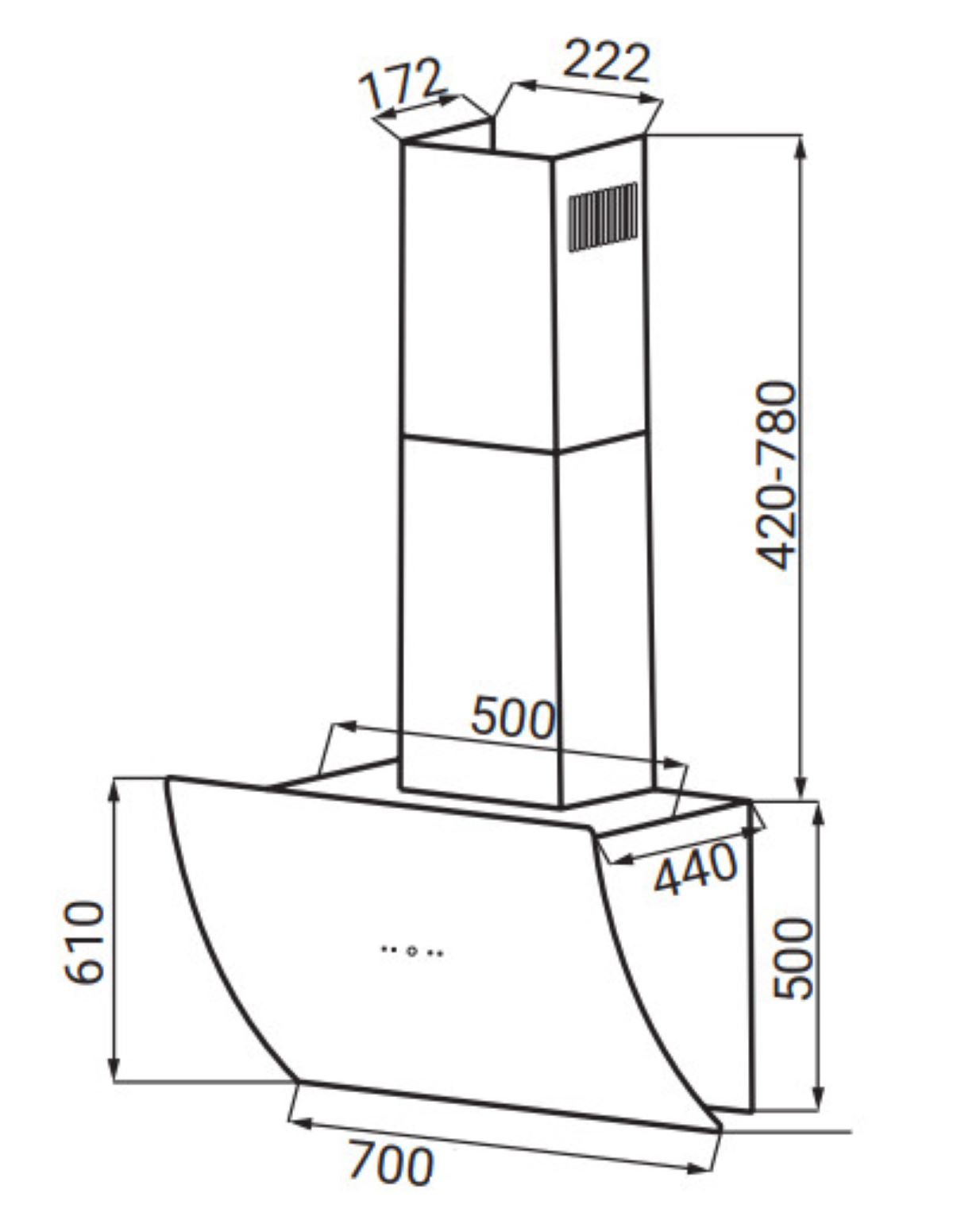 Máy Hút Mùi Kaff KF-LUX-AT90H-BK 7 Máy Hút Mùi Kaff KF-LUX-AT90H-BK