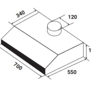 Alternative view of Máy Hút Mùi Kaff KF-SL70KW