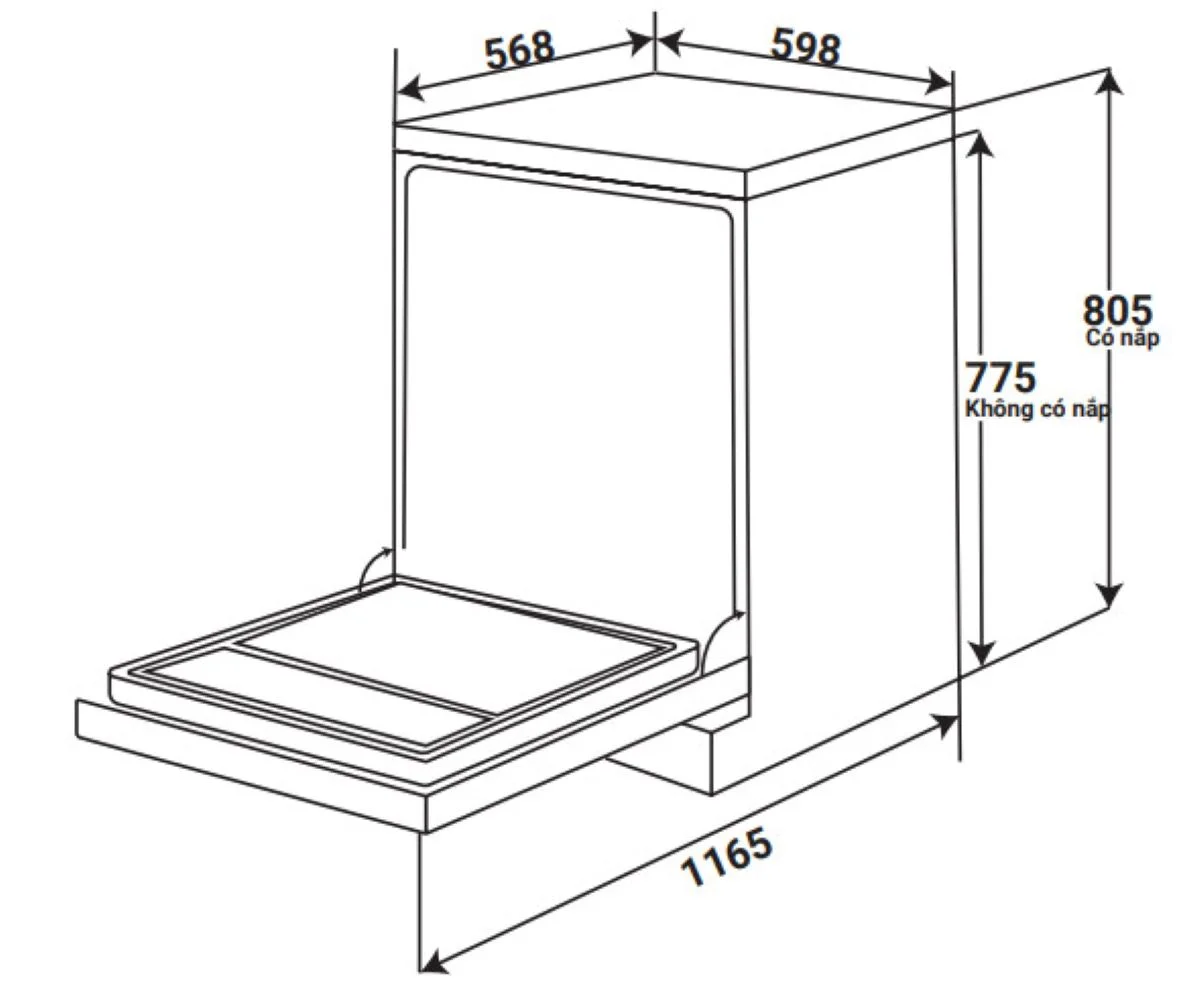 Máy Rửa Chén Kaff KF-SBL775W New Plus