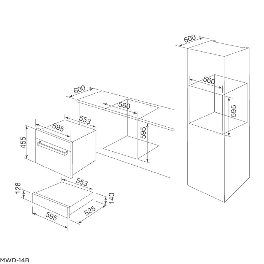 Ngăn Giữ Nóng Malloca MWD-14B 7 Ngăn Giữ Nóng Malloca MWD-14B