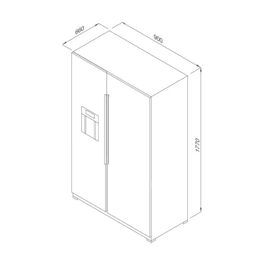 Tủ Lạnh Malloca Side By Side MF-547 SIM 7 Tủ Lạnh Malloca Side By Side MF-547 SIM