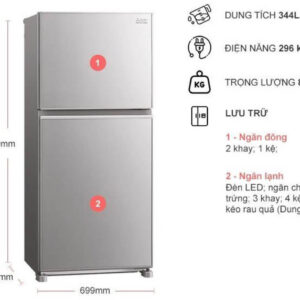 Tủ Lạnh Mitsubishi Electric Inverter 344 Lít MR-FX43EN-GSL-V