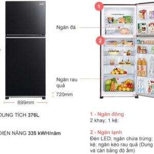 Tủ Lạnh Mitsubishi Inverter 376 lít MR-FX47EN-GBK-V 8 Tủ Lạnh Mitsubishi Inverter 376 lít MR-FX47EN-GBK-V