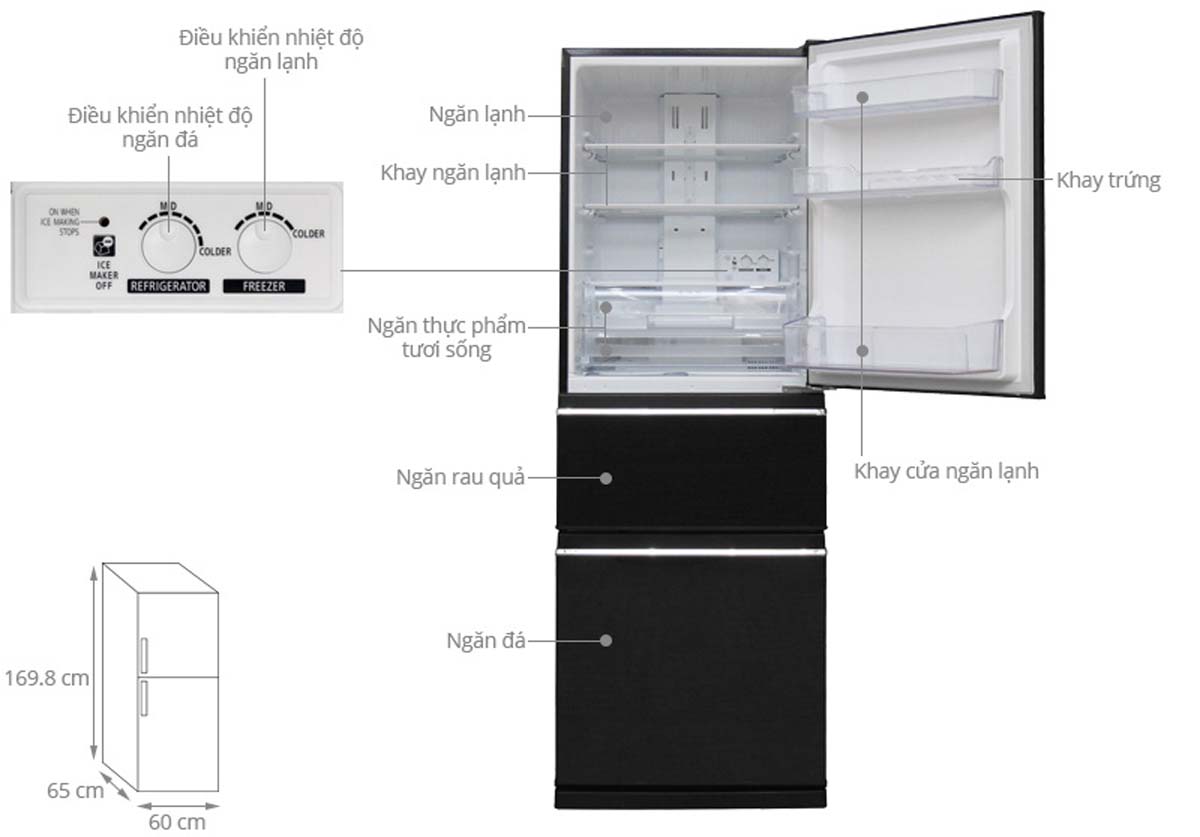 Tủ lạnh Mitsubishi Electric MR-CX41EJ-BRW-V