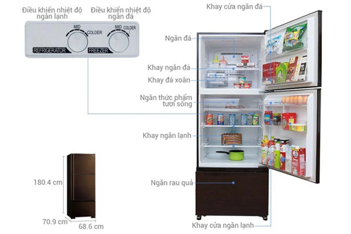 Tủ lạnh Mitsubishi Electric Inverter MR-V50ER-BRW-V 16 Tủ lạnh Mitsubishi Electric Inverter MR-V50ER-BRW-V