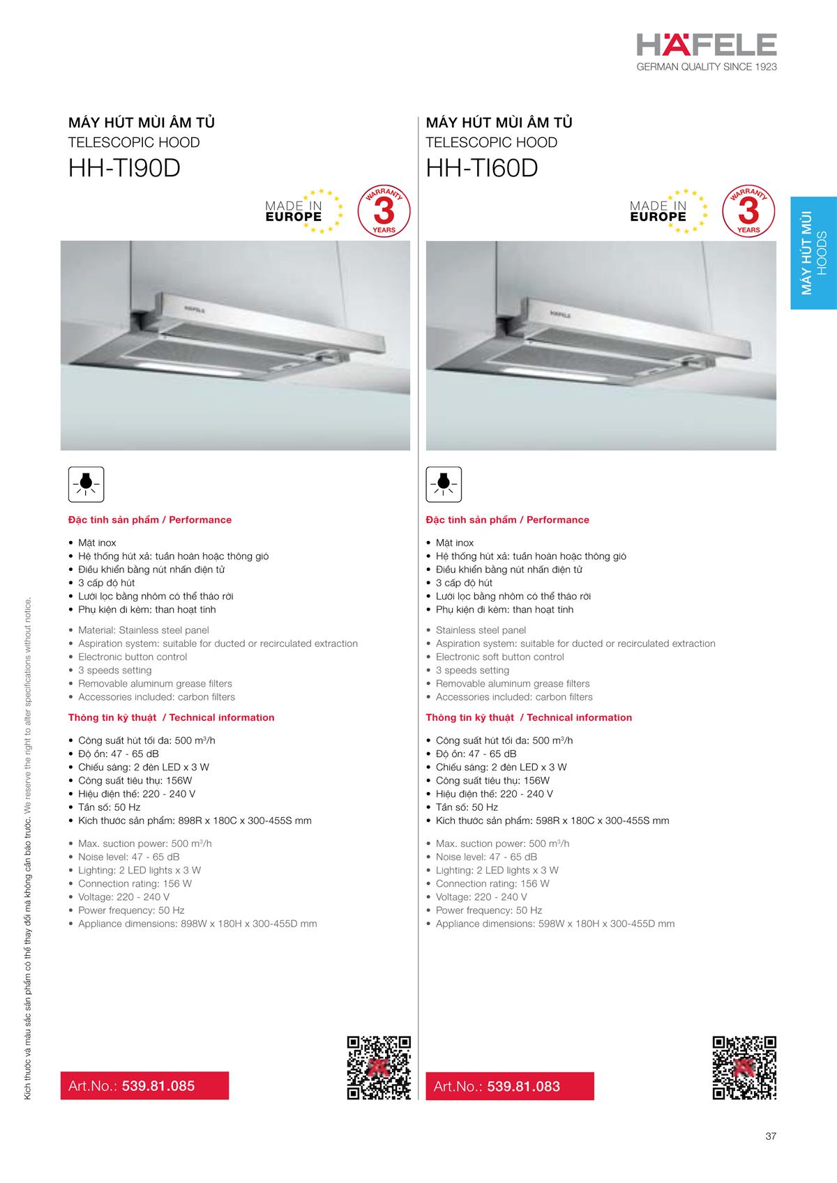 Catalogue Hafele Home Appliances 61 Catalogue Hafele Home Appliances