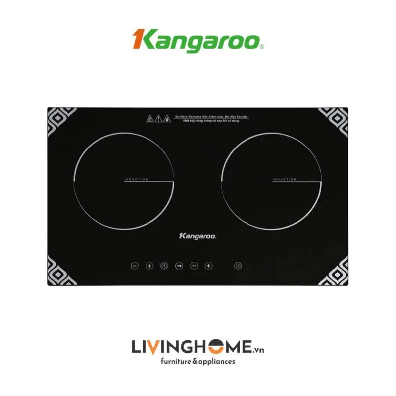 Review Bếp Điện Từ Kangaroo: Có Tốt Không, Của Nước Nào? 5 Bếp điện từ Kangaroo KG498N màu đen họa tiết độc lạ