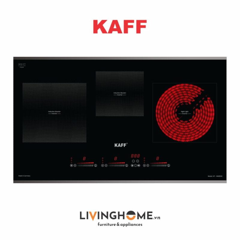 Bếp điện từ Kaff KF-IH6003IH chữ nhật dài 75cm - 03 vùng nấu mạnh mẽ đa dạng 
