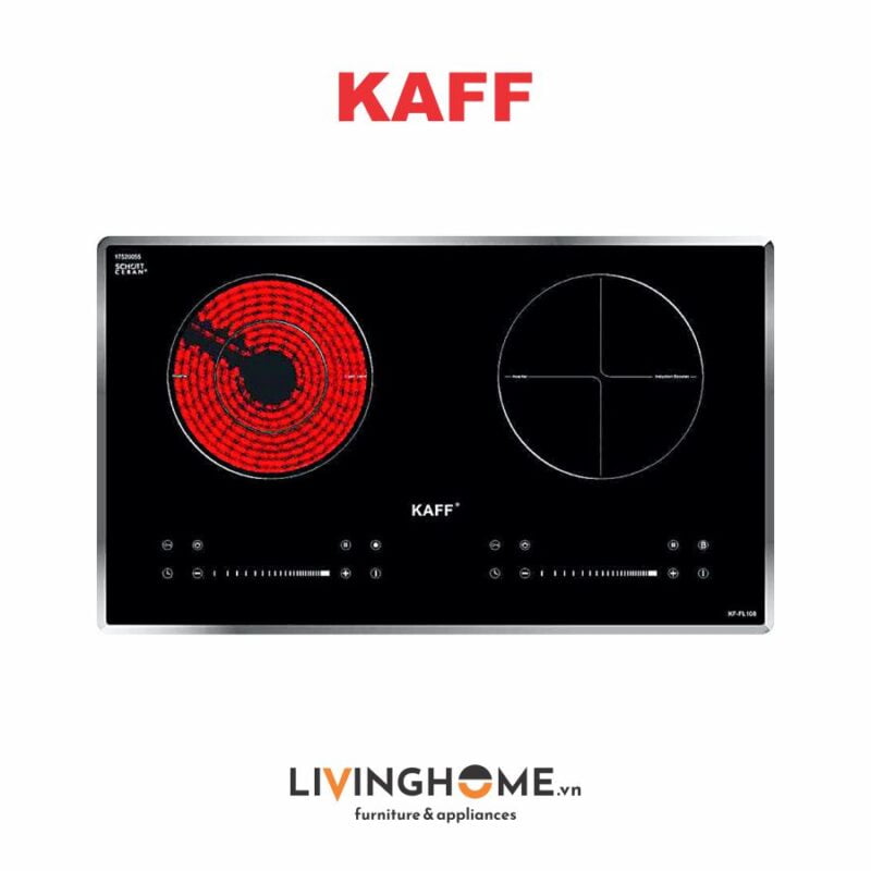 Bếp điện từ Kaff KF-FL108 chữ nhật dài 73cm - 01 vùng nấu từ mạnh mẽ kết hợp 01 vùng nấu điện đa năng