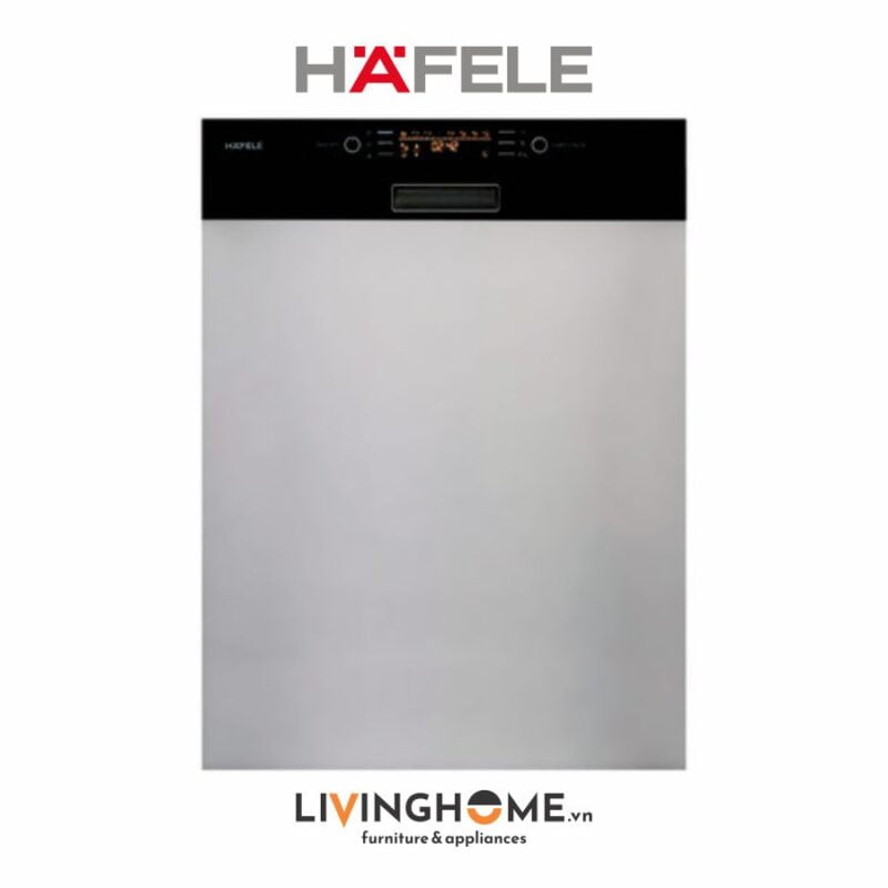 Máy rửa chén Hafele HDW-HI60B lắp đặt âm thân inox trắng siêu bền cao cấp 