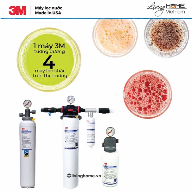 Combo Máy Lọc Nước Đầu Nguồn 3M AP904 + Lọc thô 3M nhập khẩu Mỹ 17 Combo máy lọc nước đầu nguồn 3M AP904 + Lọc thô 3M CFS02