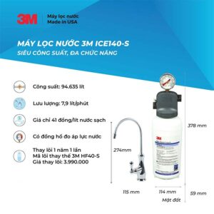 Máy lọc nước lắp bồn rửa 3M ICE140-S kèm vòi 3M nhập khẩu Mỹ 9 Máy lọc nước lắp bồn rửa 3M ICE140-S kèm vòi 3M nhập khẩu Mỹ