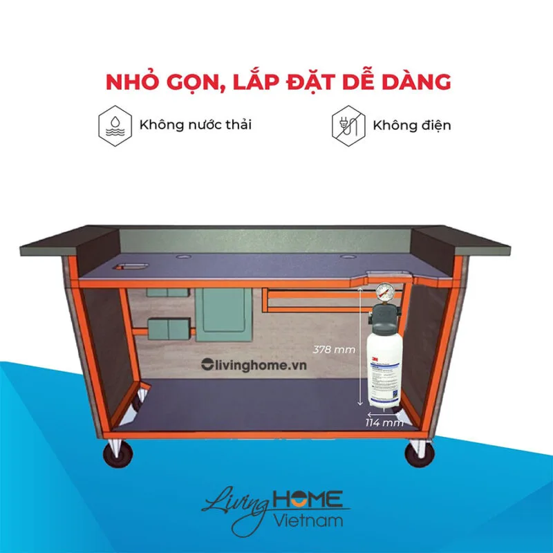 Máy lọc nước lắp bồn rửa 3M ICE140-S kèm vòi 3M nhập khẩu Mỹ 13 Máy lọc nước lắp bồn rửa ICE140-S kèm vòi 3M
