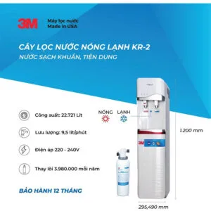 Máy lọc nước nóng lạnh 3M KR2 2V 22.000 lít nhập khẩu Mỹ 12 Máy lọc nước nóng lạnh 3M KR2 2V 22.000 lít nhập khẩu Mỹ